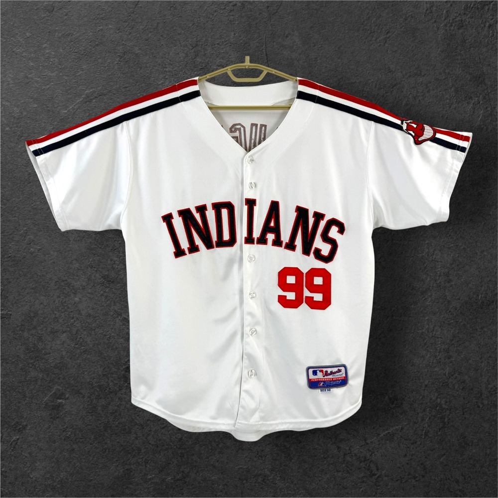 Majestic Cleveland Indians Rick Vaughn 99 Major League Jersey White Size 50 Sewn